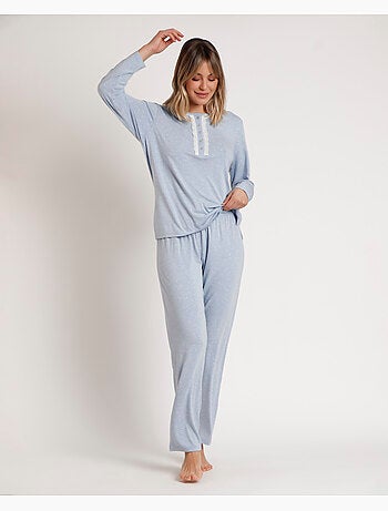 Pyjama boutonné à manches longues et cœurs doux pour femme ADMAS CLASSIC