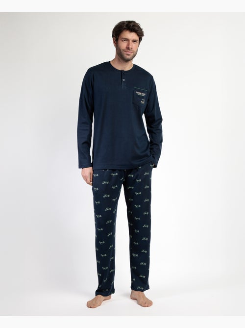 Pyjama boutonné à manches longues pour homme ADMAS, style old school - Kiabi Pyjama boutonné à manches longues pour homme ADMAS, style old school - Kiabi