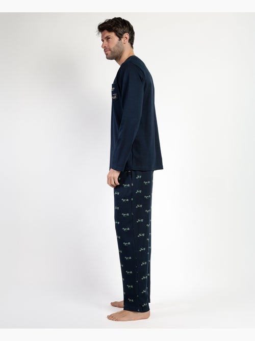Pyjama boutonné à manches longues pour homme ADMAS, style old school - Kiabi Pyjama boutonné à manches longues pour homme ADMAS, style old school - Kiabi