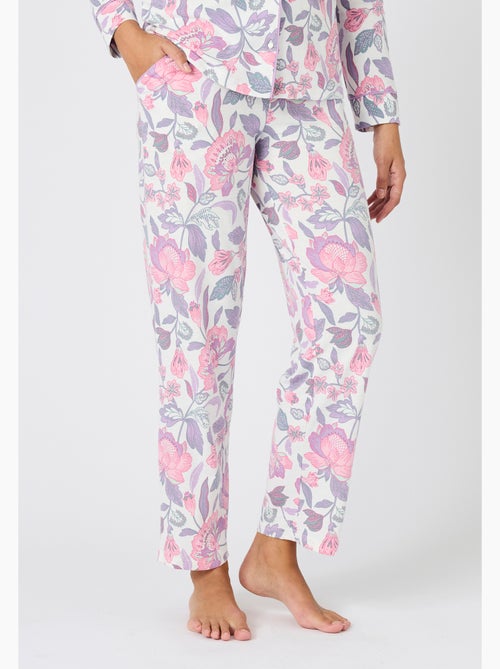Pyjama boutonné maille jersey - Damart - Kiabi