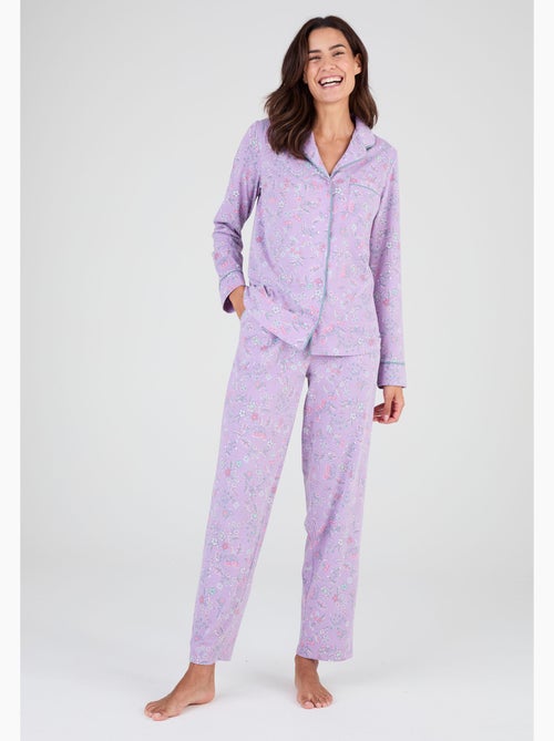 Pyjama boutonné maille jersey - Damart - Kiabi