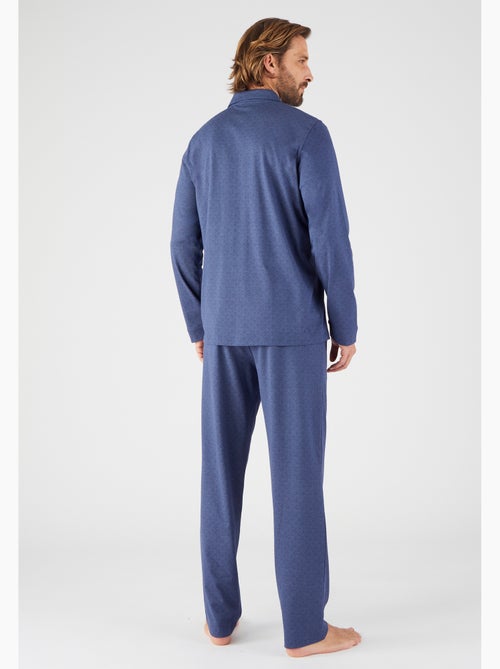 Pyjama boutonné maille jersey pur coton peigné - Damart - Kiabi