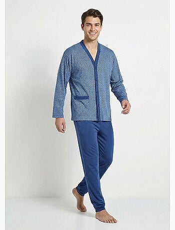 Pyjama boutonné manches longues coton - Afibel