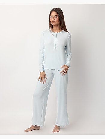 Pyjama boutonné romantique à manches longues pour femme ADMAS CLASSIC