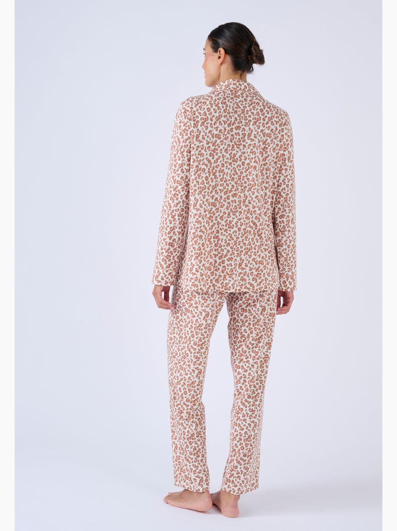 Pyjama boutonné Thermolactyl - Damart Beige naturel - Kiabi