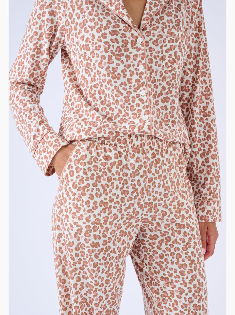 Pyjama boutonné Thermolactyl - Damart Beige naturel - Kiabi