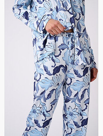 Pyjama boutonné tissu satiné - Damart