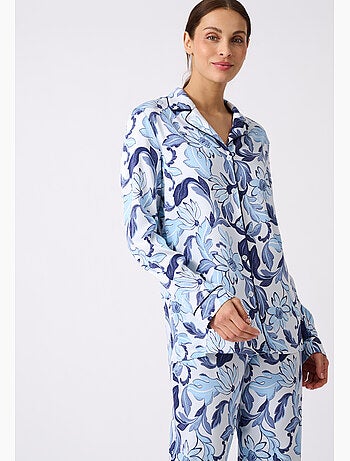 Pyjama boutonné tissu satiné - Damart