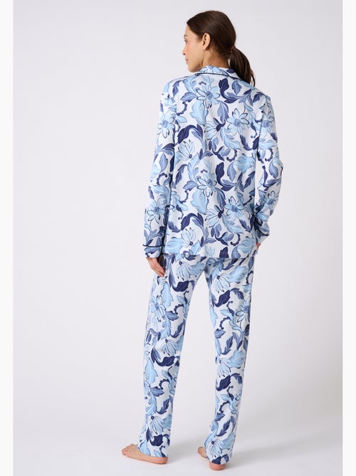 Pyjama boutonné tissu satiné - Damart - Kiabi Pyjama boutonné tissu satiné - Damart - Kiabi
