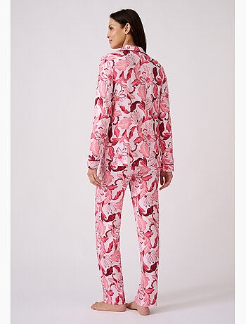 Pyjama boutonné tissu satiné - Damart