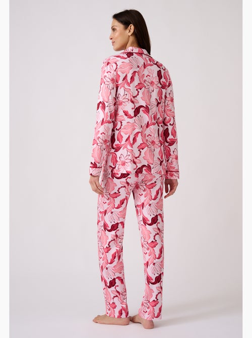 Pyjama boutonné tissu satiné - Damart - Kiabi