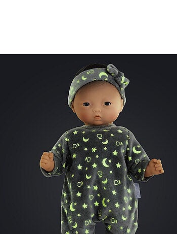Pyjama Brille dans la Nuit & Bandeau pour poupon 30 cm