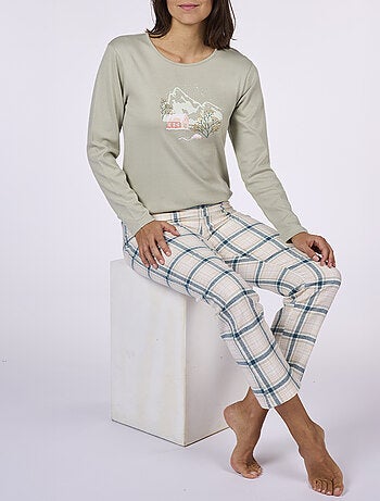 Pyjama CHAMONIX vert / carreaux - DODO