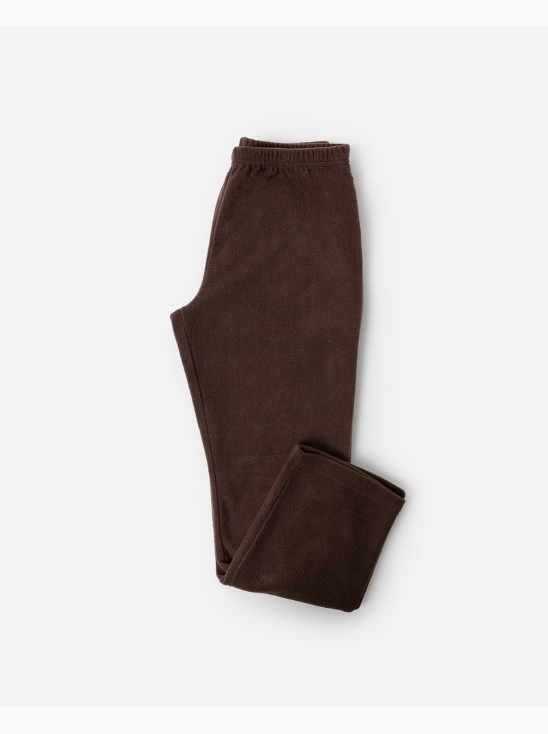 Pyjama chaud à manches longues ADMAS à motif rennes pour filles Camel - Kiabi