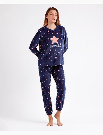 Pyjama chaud à manches longues Magical C pour femme, RESTEZ À LA MAISON