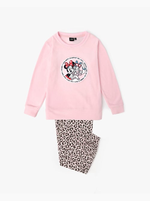 Pyjama chaud à manches longues Minnie Skin pour fille Disney - Kiabi