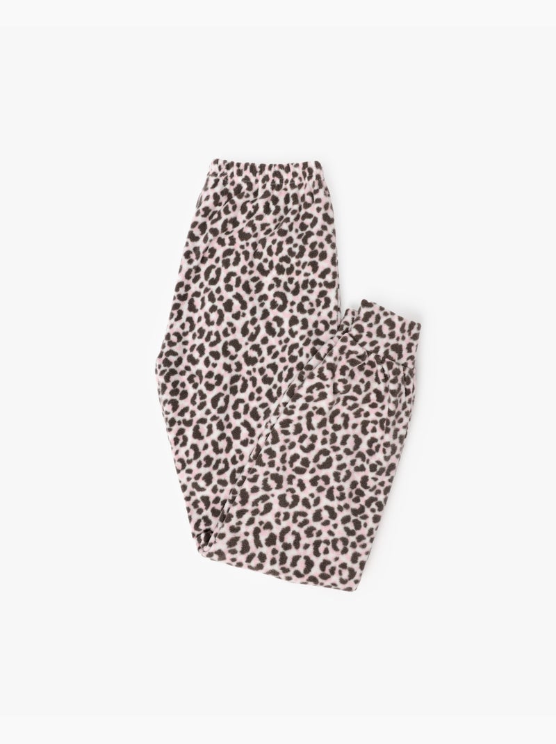 Pyjama chaud à manches longues Minnie Skin pour fille Disney Rose - Kiabi