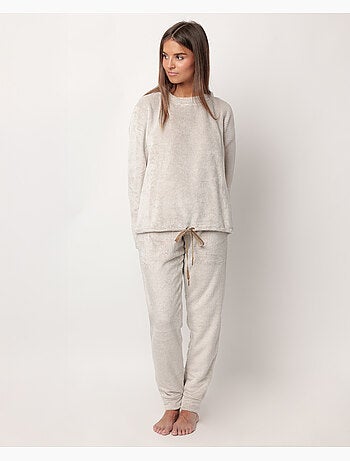 Pyjama chaud à manches longues pour femme ADMAS Enjoy Every Moment