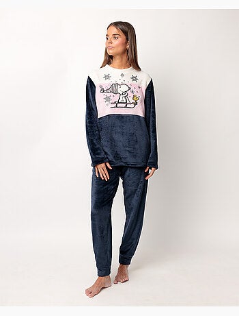 Pyjama chaud à manches longues pour femme PEANUTS Snow Drift