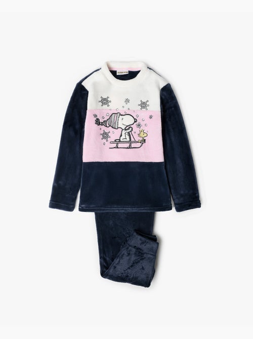 Pyjama chaud à manches longues pour fille PEANUTS Snow Drift - Kiabi