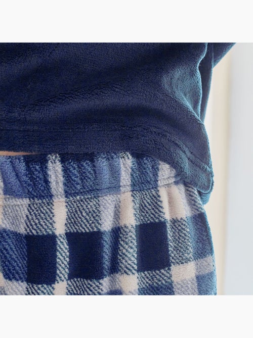 Pyjama chaud en polaire et flanelle - Kiabi