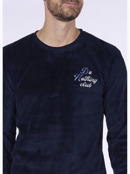 Pyjama chaud en polaire et flanelle - Kiabi