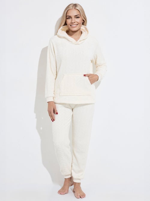 Pyjama chaud polaire avec haut sweat - AFIBEL - Kiabi
