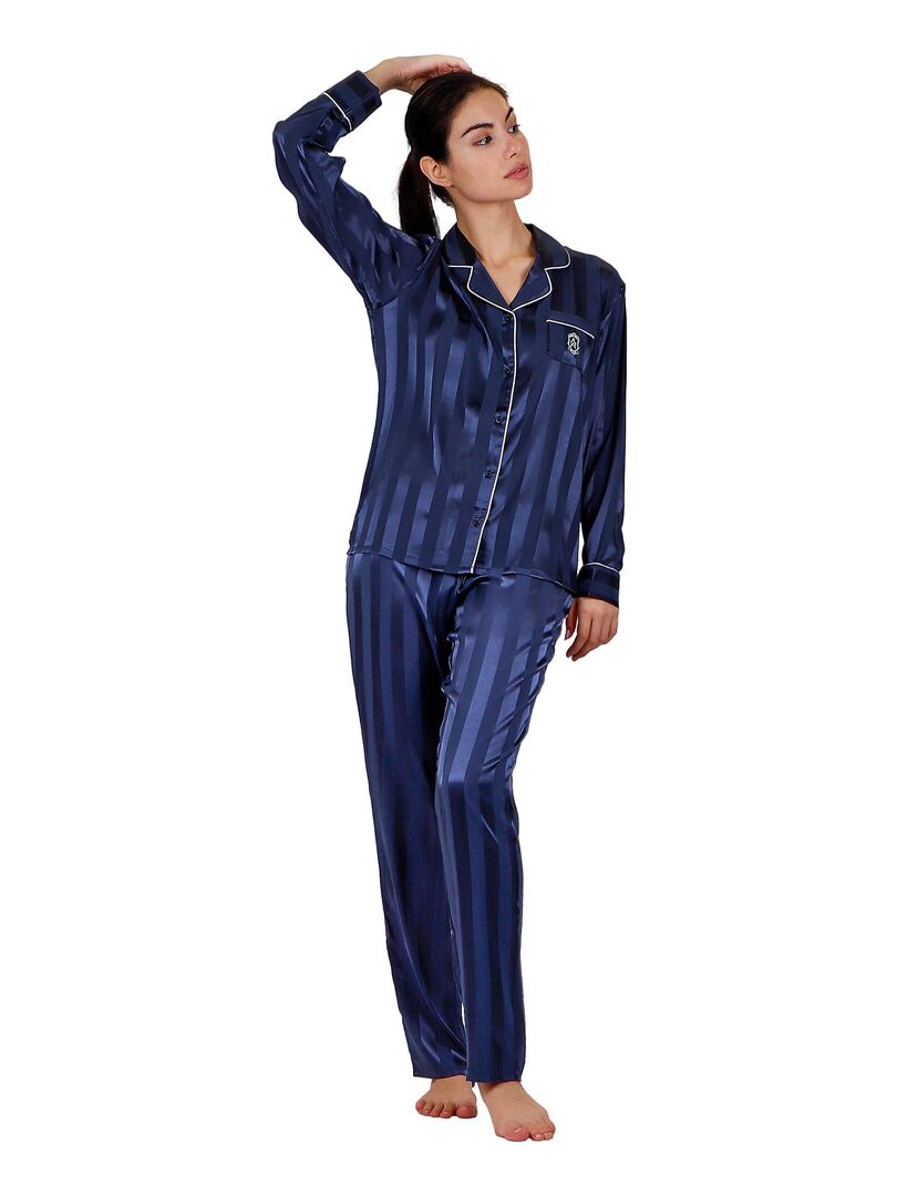 Admas Pyjama tenue d'intérieur pantalon et chemise Spike Bleu - Vêtements  Pyjamas / Chemises de nuit Homme 62,32 €