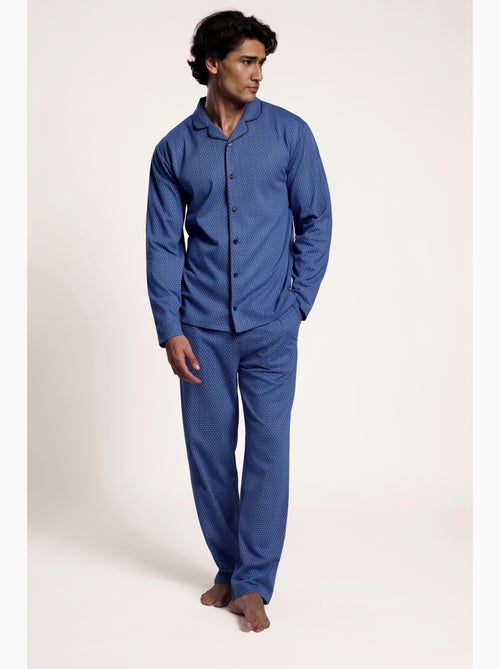 Pyjama chemise longue en coton imprimé pour homme - Kiabi Pyjama chemise longue en coton imprimé pour homme - Kiabi
