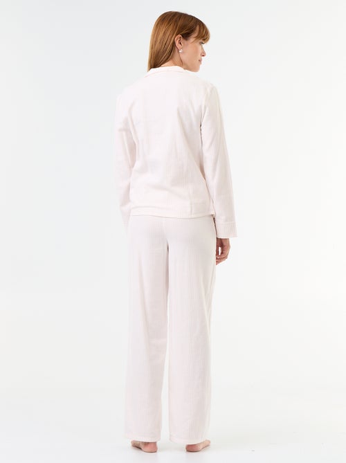 Pyjama chemise + pantalon à motif - 2 pièces - Kiabi