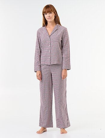 Pyjama chemise + pantalon à motif - 2 pièces