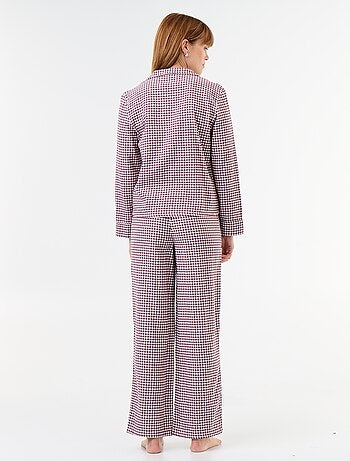Pyjama chemise + pantalon à motif - 2 pièces