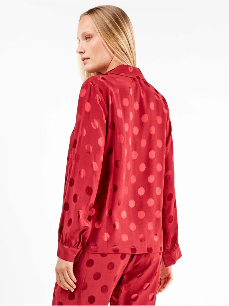 Pyjama chemisier à pois Grenade - Kiabi