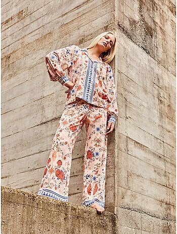 Pyjama chemisier imprimé zodiacal