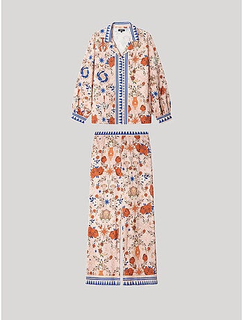 Pyjama chemisier imprimé zodiacal