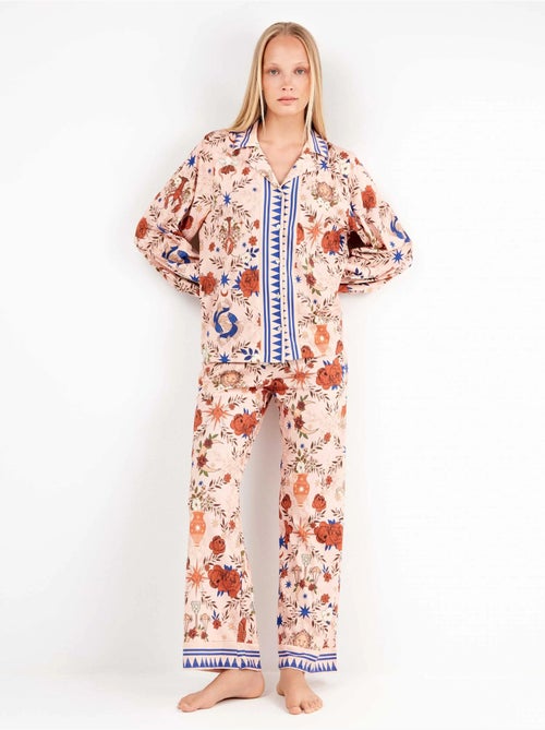 Pyjama chemisier imprimé zodiacal - Kiabi