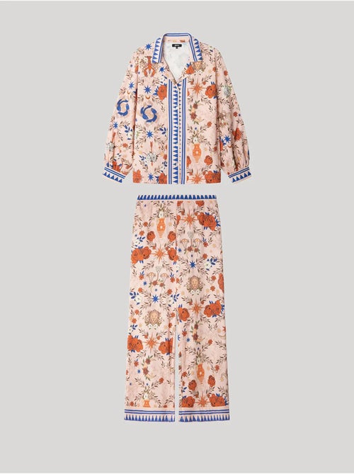 Pyjama chemisier imprimé zodiacal - Kiabi