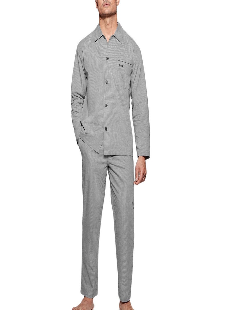 Pyjama chic en coton Gris - Kiabi