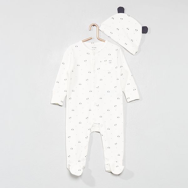 Pyjama Chien Bonnet Bebe Fille Ecru Kiabi 12 00