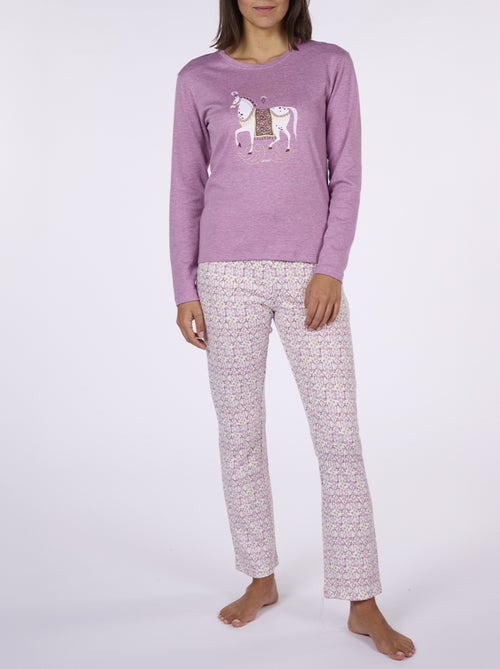 Pyjama CIRCUS rose chiné - DODO - Kiabi Pyjama CIRCUS rose chiné - DODO - Kiabi