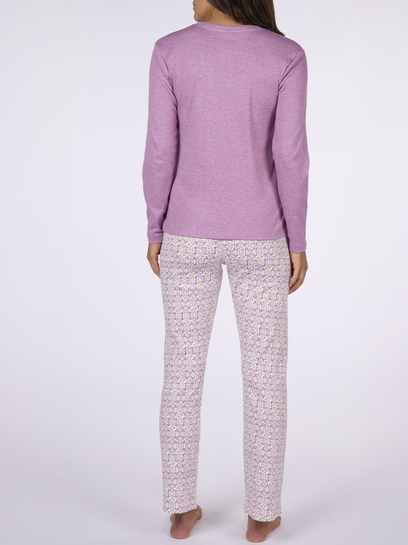 Pyjama   CIRCUS rose chiné - DODO Rose clair - Kiabi
