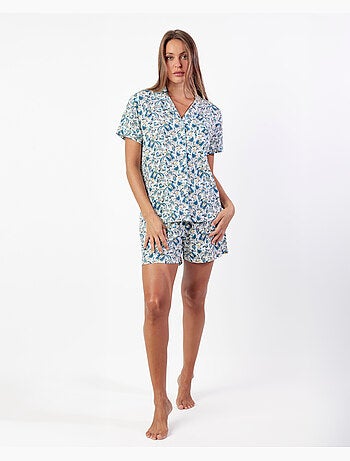 Pyjama classique à manches courtes en cachemire pour femme ADMAS CLASSIC