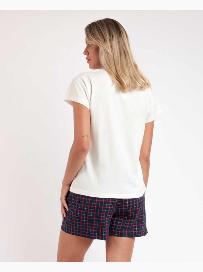 Pyjama classique à manches courtes Pinocchio pour femme de Disney Ecru - Kiabi