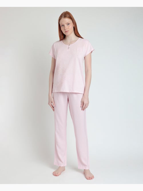 Pyjama classique à manches courtes Spiga pour femme ADMAS CLASSIC - Kiabi Pyjama classique à manches courtes Spiga pour femme ADMAS CLASSIC - Kiabi