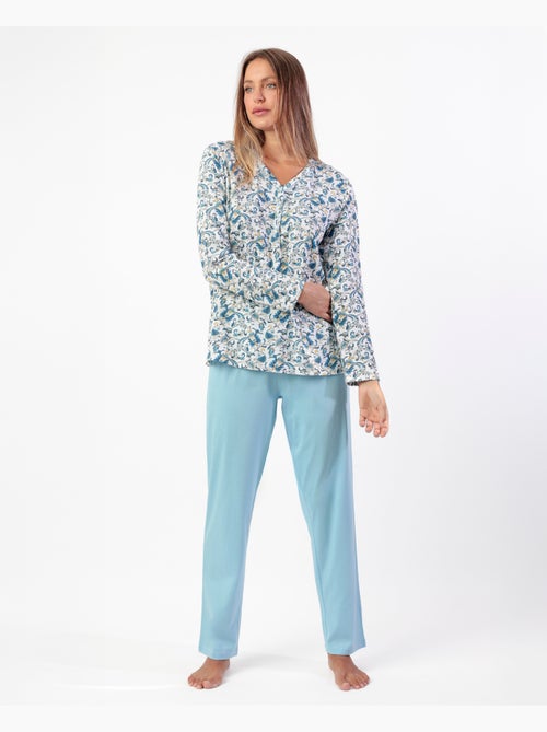 Pyjama classique en cachemire à manches longues pour femme ADMAS CLASSIC - Kiabi Pyjama classique en cachemire à manches longues pour femme ADMAS CLASSIC - Kiabi