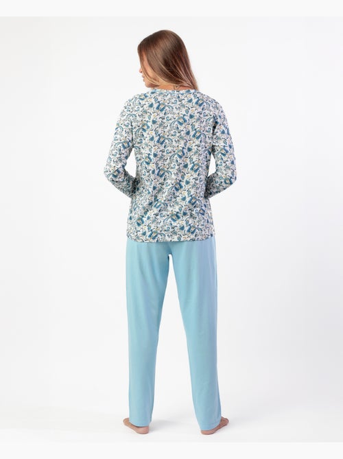 Pyjama classique en cachemire à manches longues pour femme ADMAS CLASSIC - Kiabi Pyjama classique en cachemire à manches longues pour femme ADMAS CLASSIC - Kiabi
