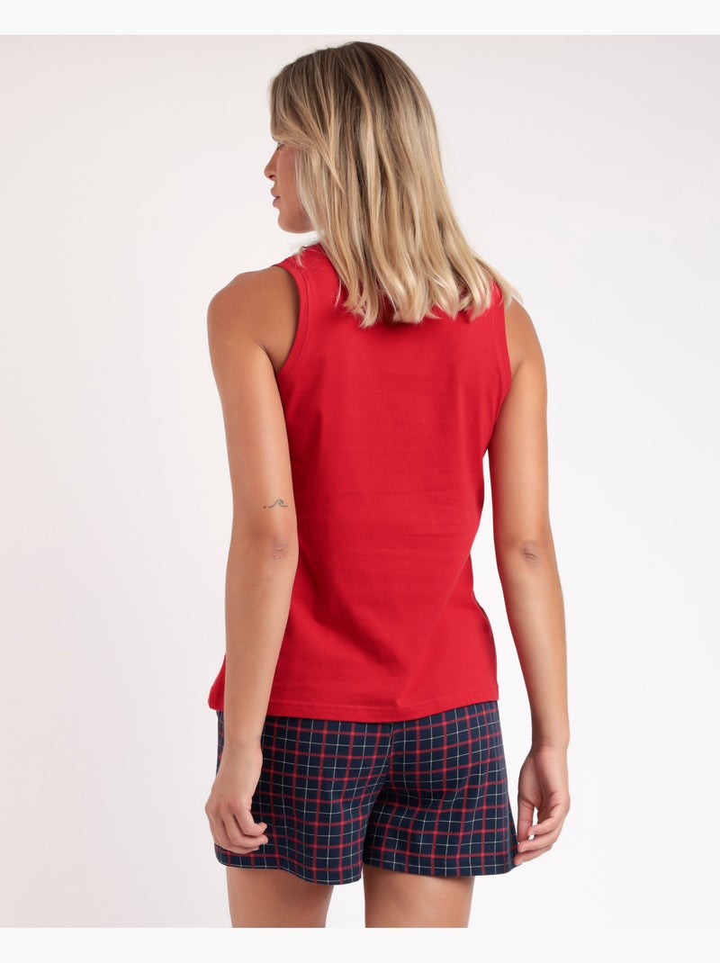 Pyjama classique sans manches Pinocchio pour femme DISNEY Rouge - Kiabi