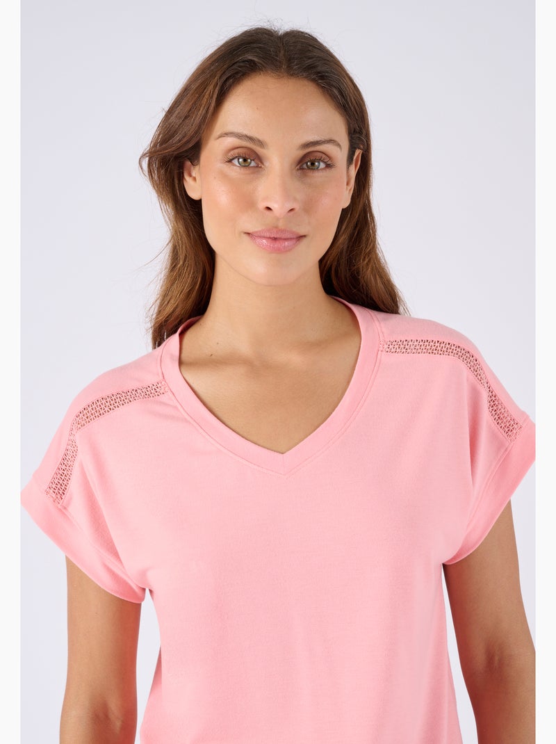 Pyjama Climatyl en maille jersey - Damart Rose - Kiabi