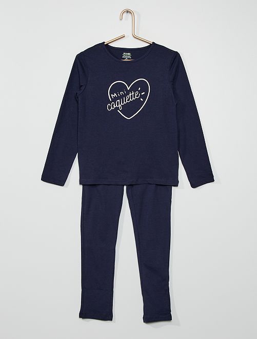 Pyjama 'cœur'                                                                                         marine 
