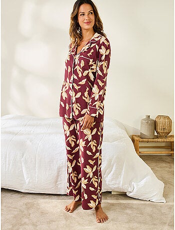 Pyjama col tailleur imprimé - daxon
